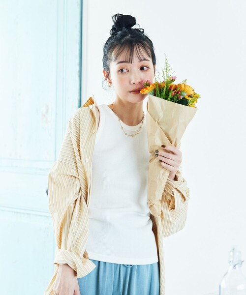 ワッフルアメリカンスリーブタンクトップ