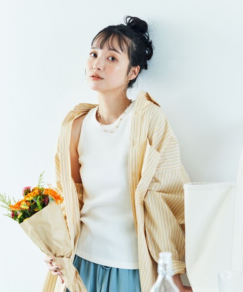 ワッフルアメリカンスリーブタンクトップ