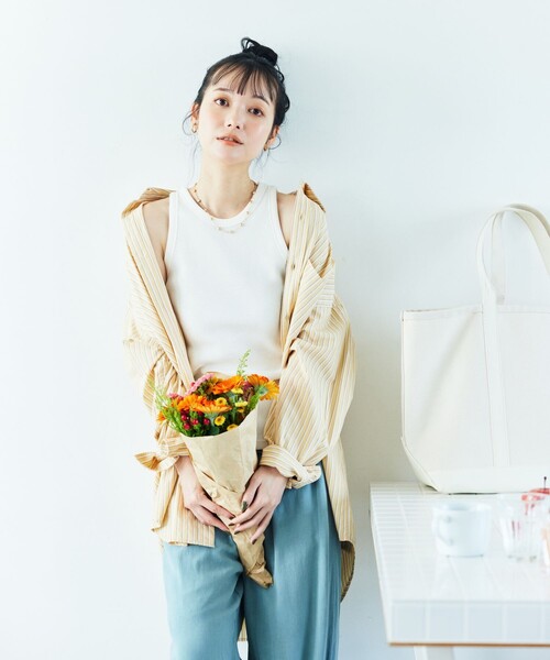 ワッフルアメリカンスリーブタンクトップ