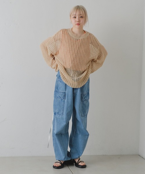 WHIMSIC（ウィムジック）の「【UNISEX/新色追加】マイクロボーダータンクトップ（タンクトップ・メンズ・ベージュ/パープル/ブラウン/オレンジ/ホワイト/チャコールグレー/ブルー・FREE）」の15枚目の写真