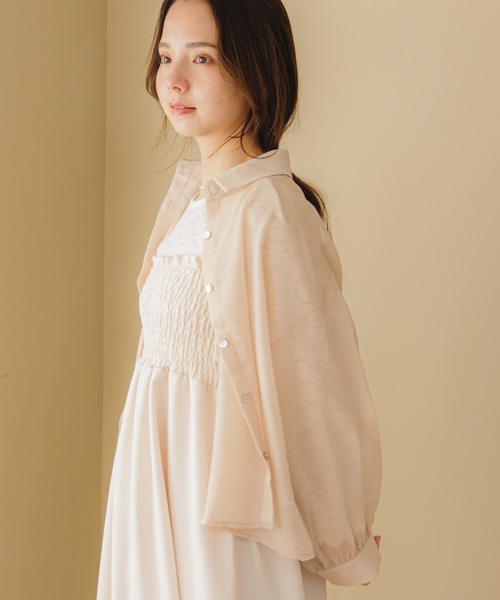 flower（フラワー）の「ジューシーシャイニーシャツ（シャツ/ブラウス・レディース・ホワイト/オレンジ・FREE）」の11枚目の写真