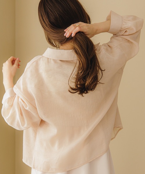 flower（フラワー）の「ジューシーシャイニーシャツ（シャツ/ブラウス・レディース・ホワイト/オレンジ・FREE）」の16枚目の写真