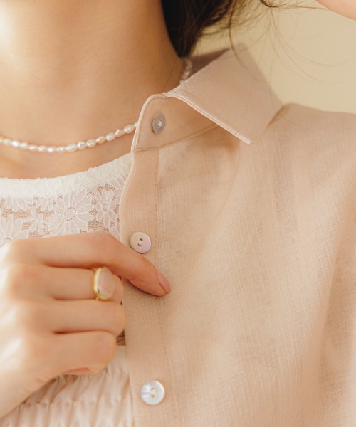 flower（フラワー）の「ジューシーシャイニーシャツ（シャツ/ブラウス・レディース・ホワイト/オレンジ・FREE）」の15枚目の写真