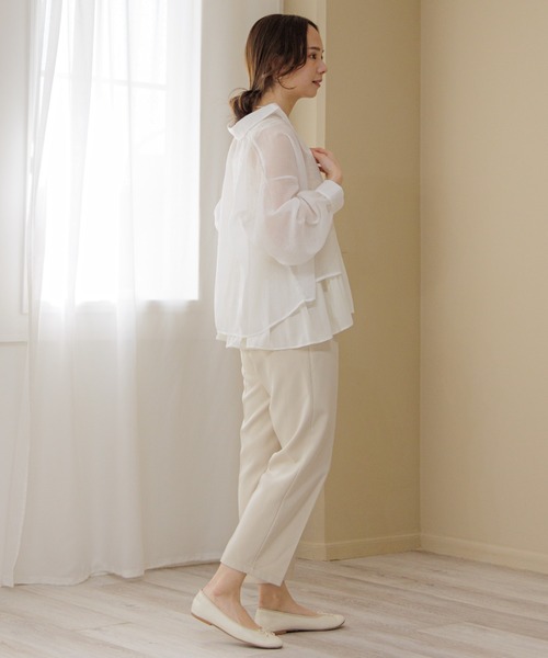 flower（フラワー）の「ジューシーシャイニーシャツ（シャツ/ブラウス・レディース・ホワイト/オレンジ・FREE）」の9枚目の写真