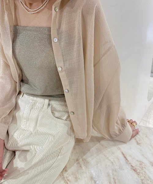 flower（フラワー）の「ジューシーシャイニーシャツ（シャツ/ブラウス・レディース・ホワイト/オレンジ・FREE）」の22枚目の写真