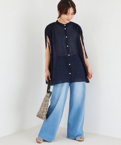 no.969 relumeワッシャーサイドリボンシャツ JOURNAL STANDARD relume（ジャーナルスタンダード レリューム