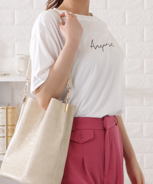 Lace Ladies（レースレディース）の「ゆるシルエットビッグ半袖Tシャツ（Tシャツ/カットソー・レディース・ネイビー/ホワイト/グレー/ブラック・M/XL）」の12枚目の写真