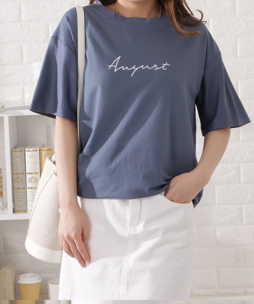 Lace Ladies（レースレディース）の「ゆるシルエットビッグ半袖Tシャツ（Tシャツ/カットソー・レディース・ネイビー/ホワイト/グレー/ブラック・M/XL）」の5枚目の写真