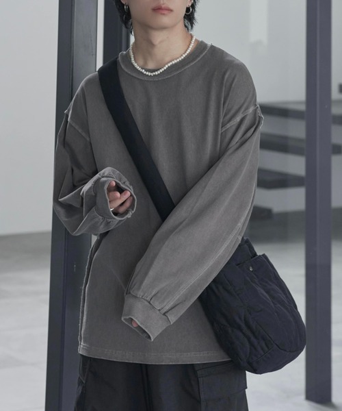 ADAMASTE（アダマスト）の「キルティングショルダーバッグ（ショルダーバッグ・メンズ・ブラック/キナリ・FREE）」の9枚目の写真