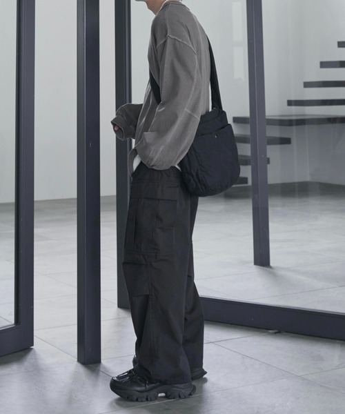 ADAMASTE（アダマスト）の「キルティングショルダーバッグ（ショルダーバッグ・メンズ・ブラック/キナリ・FREE）」の10枚目の写真