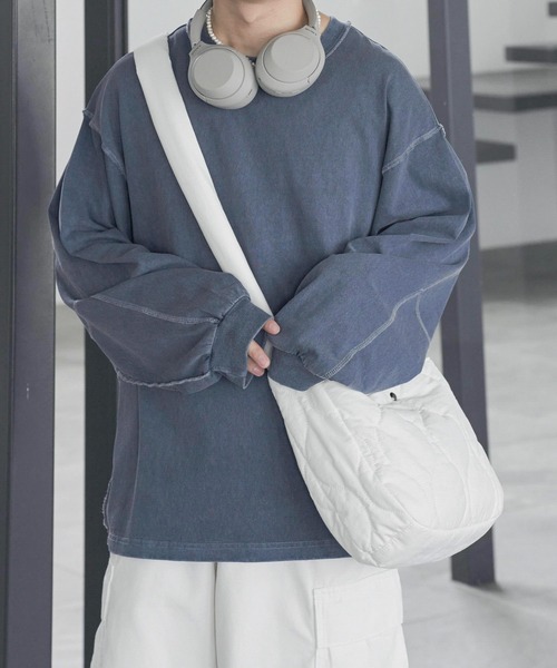 ADAMASTE（アダマスト）の「キルティングショルダーバッグ（ショルダーバッグ・メンズ・ブラック/キナリ・FREE）」の18枚目の写真