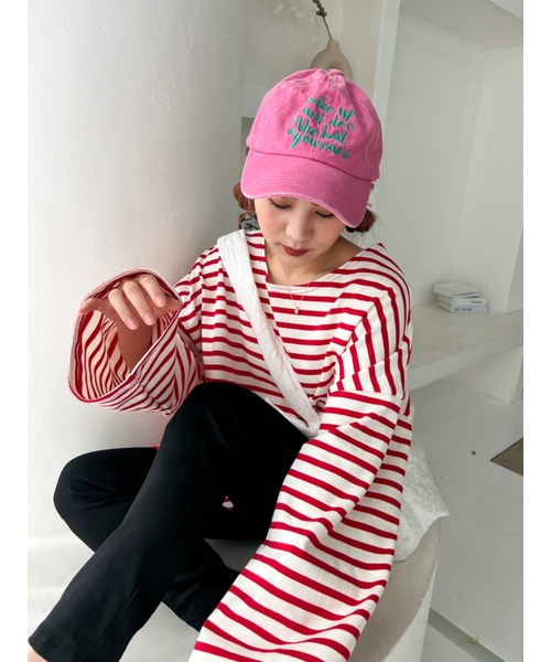 jumelle（ジュメロ）の「ヴィンテージカラーキャップ（キャップ・レディース・ピンク/ブラウン・FREE）」の2枚目の写真