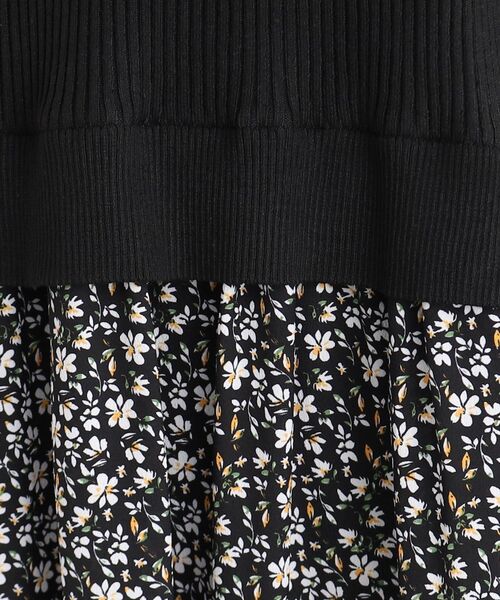 DRESKIP(ドレスキップ)の「◆【大人なフラワープリント】異素材ドッキングワンピース(ワンピース・レディース・ブラック/グレー系その他/ライトベージュ・02/03/04)」の22枚目の写真