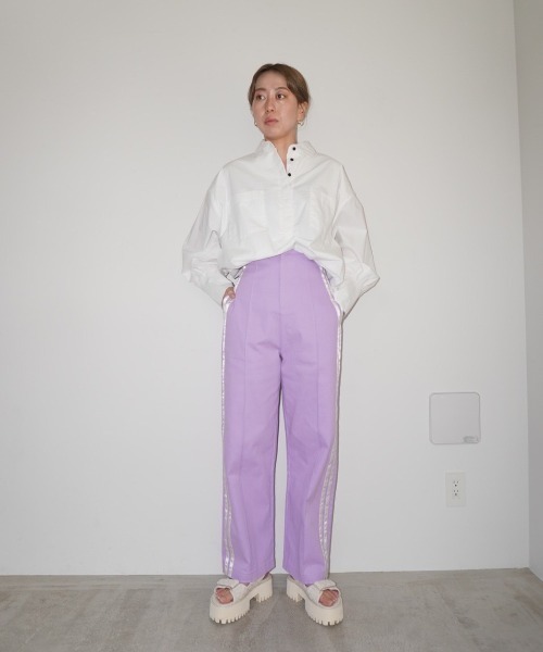 AMAIL（アマイル）の「Line point loose pants（その他パンツ・レディース・ベージュ/ラベンダー・FREE）」の9枚目の写真