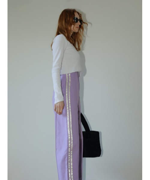 AMAIL（アマイル）の「Line point loose pants（その他パンツ・レディース・ベージュ/ラベンダー・FREE）」の10枚目の写真