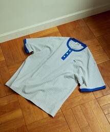 FREAK'S STORE | TOWN CRAFT/タウンクラフト 別注 ピンボーダーヘンリーネック ショートスリーブTシャツ/半袖Tシャツ(Tシャツ/カットソー)