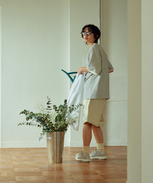 FREAK'S STORE（フリークスストア）の「TOWN CRAFT/タウンクラフト 別注 ピンボーダーヘンリーネック ショートスリーブTシャツ/半袖Tシャツ（Tシャツ/カットソー・メンズ・ホワイト/ブラック/ブルー/グリーン・MEDIUM/LARGE）」の18枚目の写真