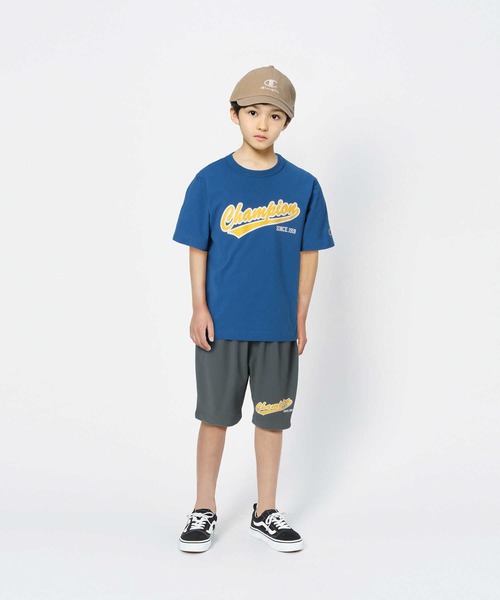 Champion(チャンピオン)の「【Champion】ロゴプリントセットアップ(その他トップス・キッズ・ブルー/ブラック・130/140/120/105)」の1枚目の写真