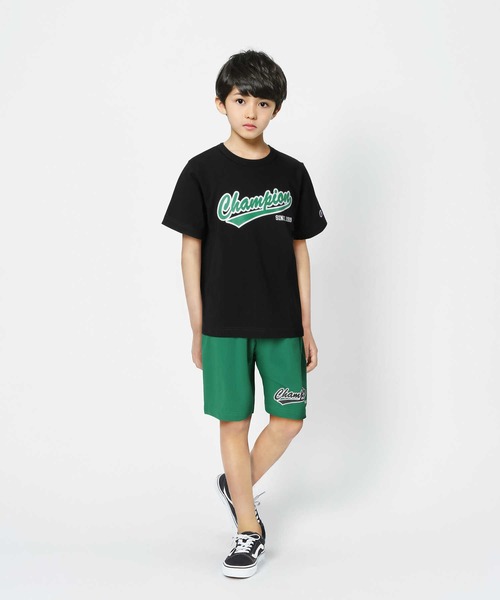 Champion(チャンピオン)の「【Champion】ロゴプリントセットアップ(その他トップス・キッズ・ブルー/ブラック・130/140/120/105)」の2枚目の写真