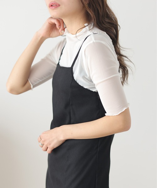 La-gemme(ラジェム)の「シアープルオーバー(Tシャツ/カットソー・レディース・ホワイト/ブラック・M/L)」の5枚目の写真