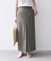 【ZOZO限定】SHIPS.me: 綿 麻 ボックス タック スカート