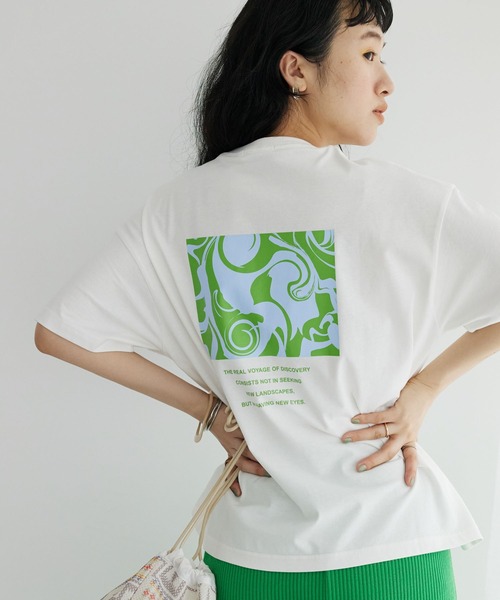 CRAFT STANDARD BOUTIQUE（クラフトスタンダードブティック）の「マーブルTee ◆（Tシャツ/カットソー・レディース・イエロー/ホワイト/ブラック・L/M）」の3枚目の写真