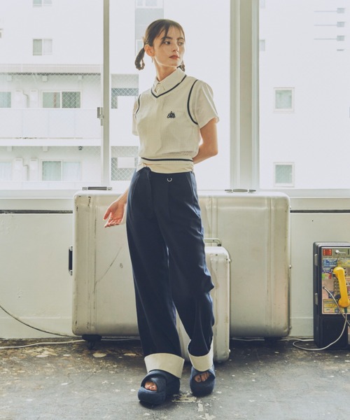 JUST A NOON(ジャストアヌーン)の「メッシュニットベスト(ベスト・レディース・ホワイト・FREE)」の11枚目の写真