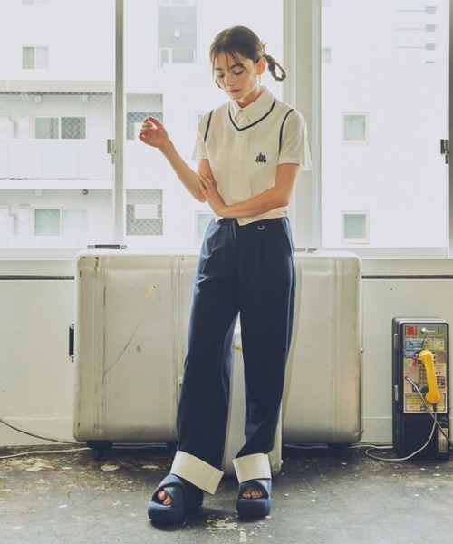 JUST A NOON(ジャストアヌーン)の「メッシュニットベスト(ベスト・レディース・ホワイト・FREE)」の9枚目の写真