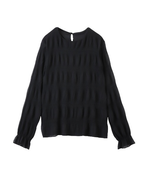 Ada.（エイダ）の「【オンオフ問わず通年で大活躍◎】シアー シャーリング キャンディーブラウス（シャツ/ブラウス・レディース・ベージュ/ピンク/ホワイト/ブラック/ネイビー/ライトグレー/ライトブルー・FREE）」の10枚目の写真