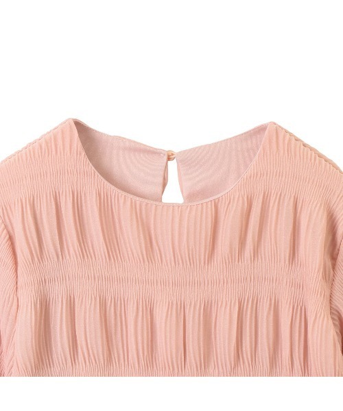 Ada.（エイダ）の「【オンオフ問わず通年で大活躍◎】シアー シャーリング キャンディーブラウス（シャツ/ブラウス・レディース・ベージュ/ピンク/ホワイト/ブラック/ネイビー/ライトグレー/ライトブルー・FREE）」の14枚目の写真