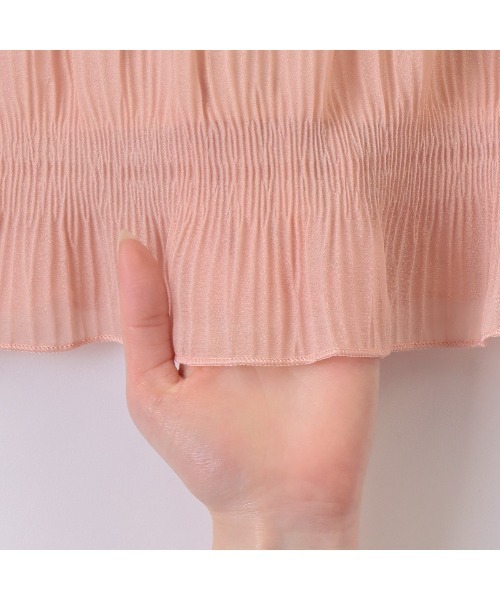 Ada.（エイダ）の「【オンオフ問わず通年で大活躍◎】シアー シャーリング キャンディーブラウス（シャツ/ブラウス・レディース・ベージュ/ピンク/ホワイト/ブラック/ネイビー/ライトグレー/ライトブルー・FREE）」の19枚目の写真