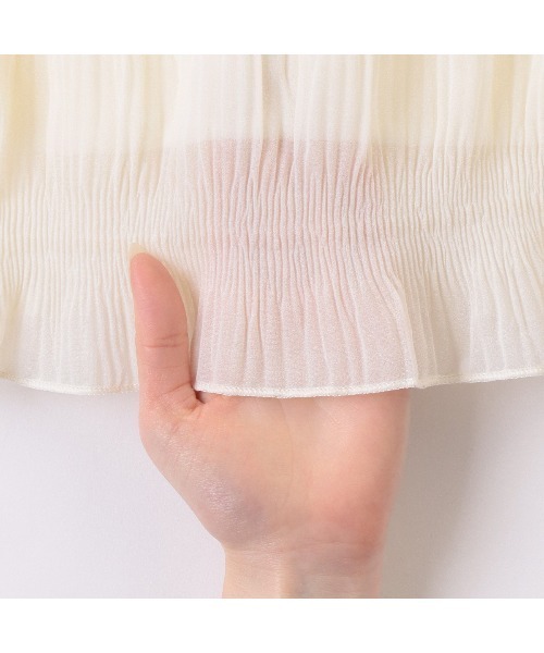 Ada.（エイダ）の「【オンオフ問わず通年で大活躍◎】シアー シャーリング キャンディーブラウス（シャツ/ブラウス・レディース・ベージュ/ピンク/ホワイト/ブラック/ネイビー/ライトグレー/ライトブルー・FREE）」の20枚目の写真