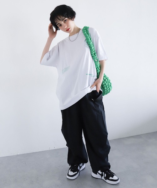 PAGEBOY(ページボーイ)の「チャミスルロゴT(Tシャツ/カットソー・レディース・グリーン/ピンク・FREE)」の3枚目の写真