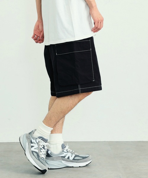 EDWIN(エドウィン)の「EDWIN エドウィン STEPMARK デニムバギーショーツ ワイドカーゴショートパンツ(カーゴパンツ・メンズ・マスタード/ブルー/ベージュ/ブラック/ライトインディゴブルー/グリーン・X-LARGE/LARGE/MEDIUM/SMALL)」の11枚目の写真