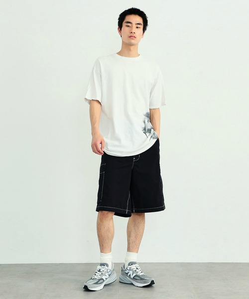 EDWIN(エドウィン)の「EDWIN エドウィン STEPMARK デニムバギーショーツ ワイドカーゴショートパンツ(カーゴパンツ・メンズ・マスタード/ブルー/ベージュ/ブラック/ライトインディゴブルー/グリーン・X-LARGE/LARGE/MEDIUM/SMALL)」の12枚目の写真