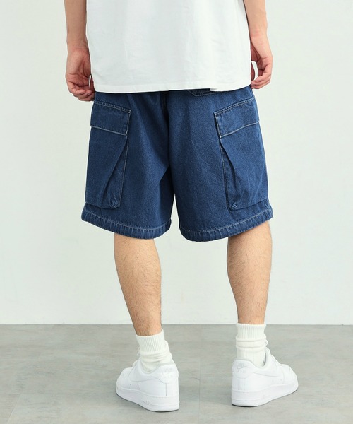 EDWIN(エドウィン)の「EDWIN エドウィン STEPMARK デニムバギーショーツ ワイドカーゴショートパンツ(カーゴパンツ・メンズ・マスタード/ブルー/ベージュ/ブラック/ライトインディゴブルー/グリーン・X-LARGE/LARGE/MEDIUM/SMALL)」の20枚目の写真