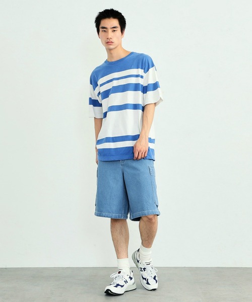 EDWIN(エドウィン)の「EDWIN エドウィン STEPMARK デニムバギーショーツ ワイドカーゴショートパンツ(カーゴパンツ・メンズ・マスタード/ブルー/ベージュ/ブラック/ライトインディゴブルー/グリーン・X-LARGE/LARGE/MEDIUM/SMALL)」の22枚目の写真