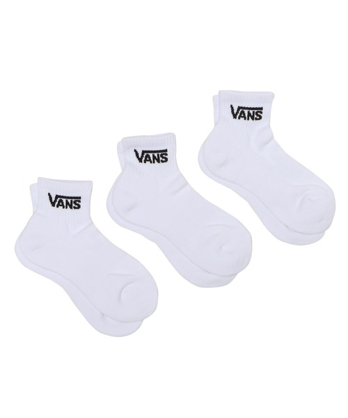 VANS（バンズ）の「VANS ヴァンズ ANKLE 3PACK SOCKS ソックス 123R1210601 ABC-MART限定 WHITE（ソックス/靴下・メンズ・ホワイト・SMALL/MEDIUM）」の4枚目の写真