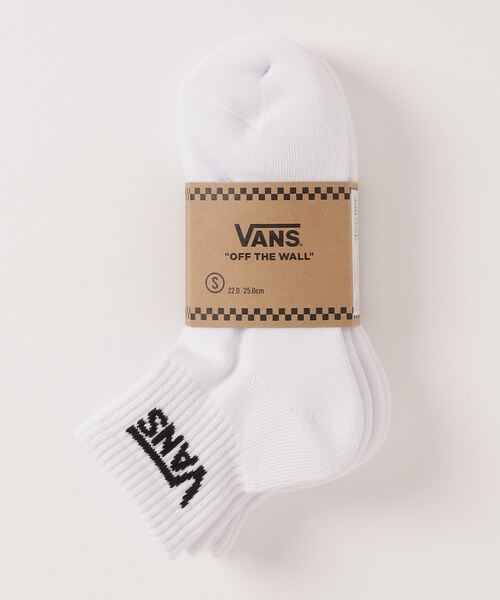 VANS（バンズ）の「VANS ヴァンズ ANKLE 3PACK SOCKS ソックス 123R1210601 ABC-MART限定 WHITE（ソックス/靴下・メンズ・ホワイト・SMALL/MEDIUM）」の2枚目の写真