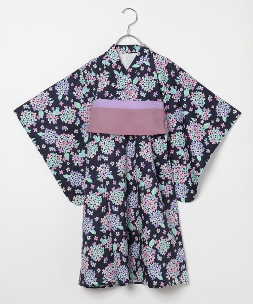 GLOBAL WORK(グローバルワーク)の「着付け楽々浴衣セット/907020(浴衣・キッズ・ネイビー/オフホワイト・100cm/110cm/120cm/130cm)」の3枚目の写真
