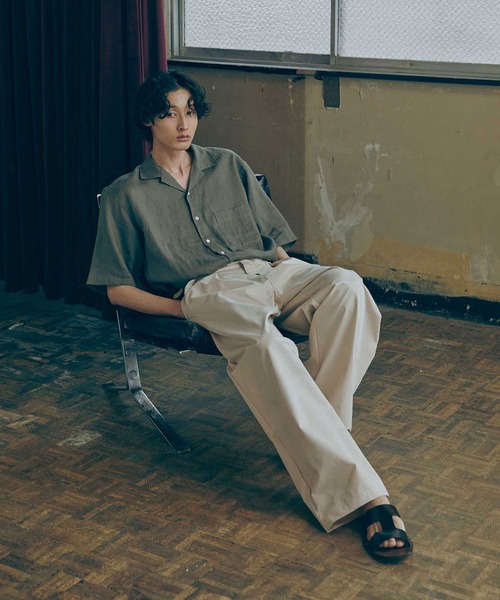 Bleme（ブレム）の「ヘビーツイル ワイドストレート グルカチノパンツ（チノパンツ・メンズ・ネイビー/ベージュ/カーキ/オフホワイト/ブラック/チャコールグレー/ブラウン/インディゴブルー・S/M/L/XL）」の20枚目の写真