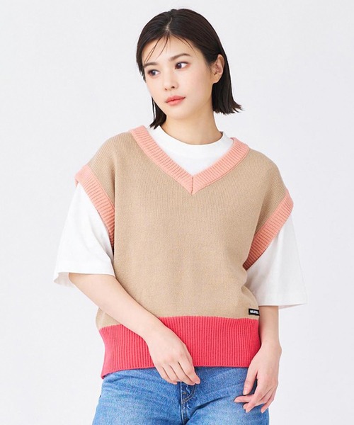 MILKFED.（ミルクフェド）の「PANELED KNIT VEST（ベスト・レディース・ベージュ/グリーン/パープル・ONE SIZE）」の18枚目の写真