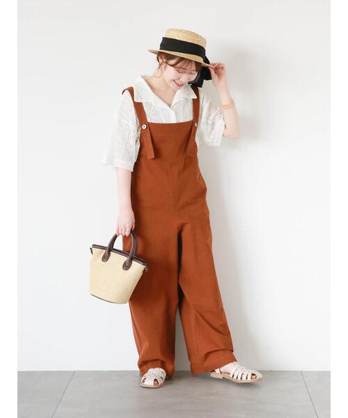 ehka sopo（エヘカソポ）の「レース半袖シャツ（シャツ/ブラウス・レディース・キナリ/サックスブルー/ブラック/オフホワイト・F）」の6枚目の写真