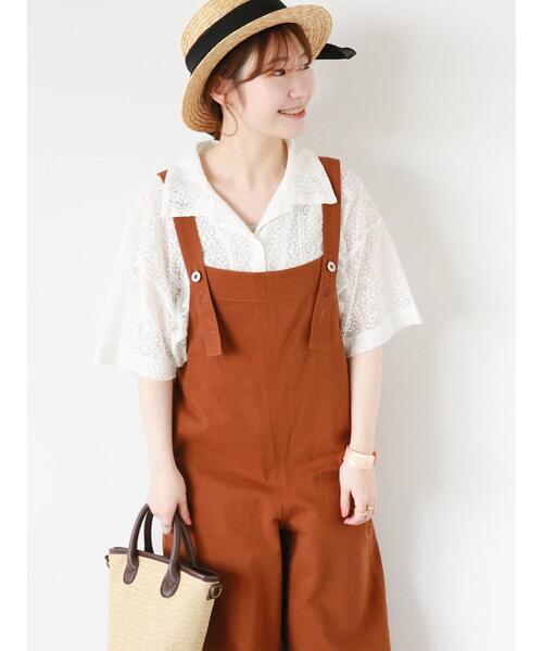 ehka sopo（エヘカソポ）の「レース半袖シャツ（シャツ/ブラウス・レディース・キナリ/サックスブルー/ブラック/オフホワイト・F）」の10枚目の写真