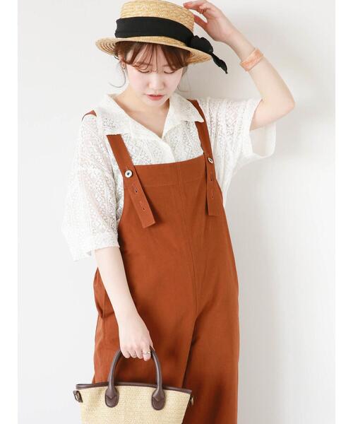 ehka sopo（エヘカソポ）の「レース半袖シャツ（シャツ/ブラウス・レディース・キナリ/サックスブルー/ブラック/オフホワイト・F）」の12枚目の写真