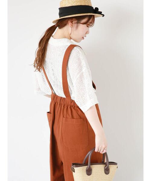 ehka sopo（エヘカソポ）の「レース半袖シャツ（シャツ/ブラウス・レディース・キナリ/サックスブルー/ブラック/オフホワイト・F）」の13枚目の写真