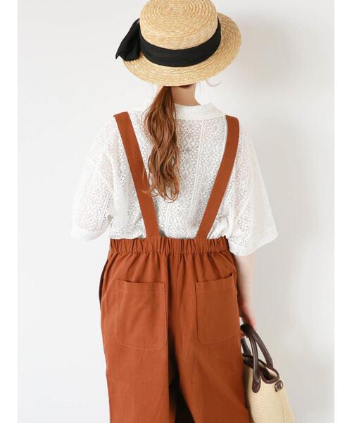 ehka sopo（エヘカソポ）の「レース半袖シャツ（シャツ/ブラウス・レディース・キナリ/サックスブルー/ブラック/オフホワイト・F）」の15枚目の写真