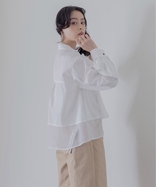 Eimee Law(エイミーロウ)の「ボウタイカフスレースブラウス(シャツ/ブラウス・レディース・オフホワイト/ブラック/グレー系/ホワイト系/ブラック系/サックスブルー・38/FREE)」の13枚目の写真