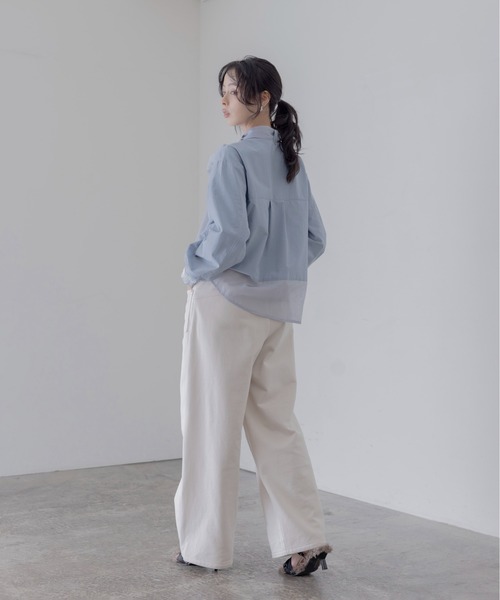 Eimee Law(エイミーロウ)の「ボウタイカフスレースブラウス(シャツ/ブラウス・レディース・オフホワイト/ブラック/グレー系/ホワイト系/ブラック系/サックスブルー・38/FREE)」の16枚目の写真