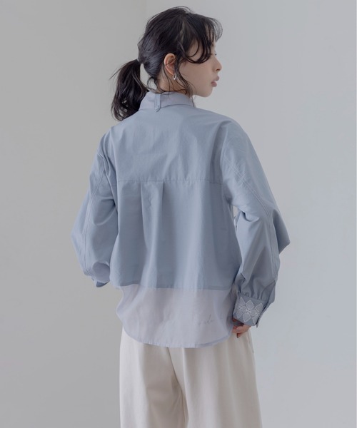 Eimee Law(エイミーロウ)の「ボウタイカフスレースブラウス(シャツ/ブラウス・レディース・オフホワイト/ブラック/グレー系/ホワイト系/ブラック系/サックスブルー・38/FREE)」の18枚目の写真